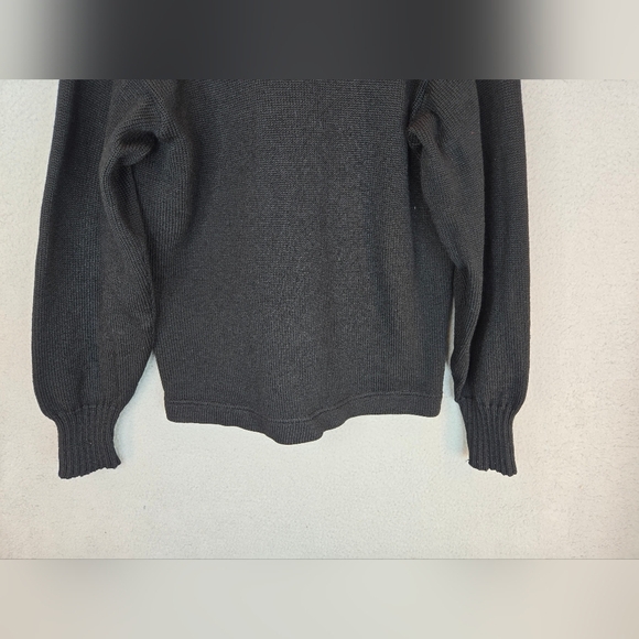 Vintage John Dunlap Womens sz 40 Black Knit Sweater Cardigan Front Button - Picture 10 of 12